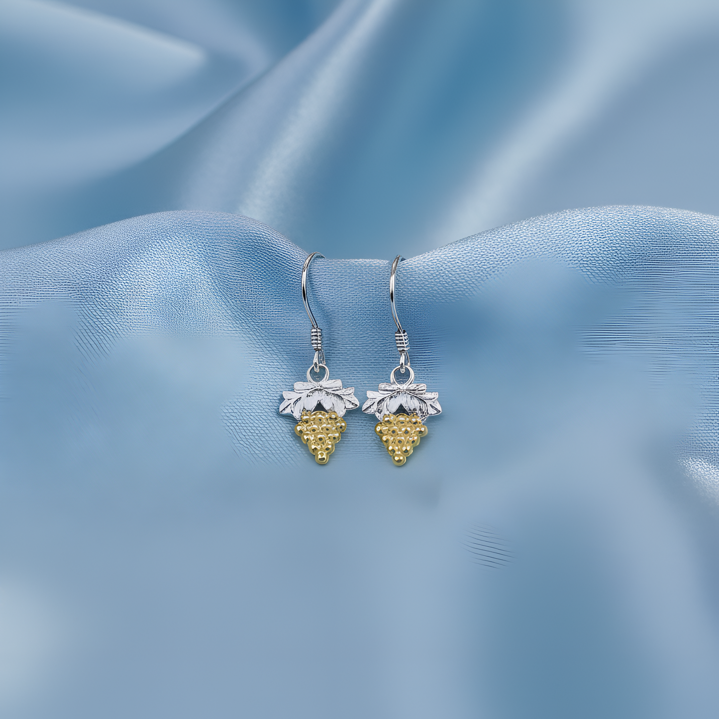 Honey Leaf Nature-Inspired Silver Earrings