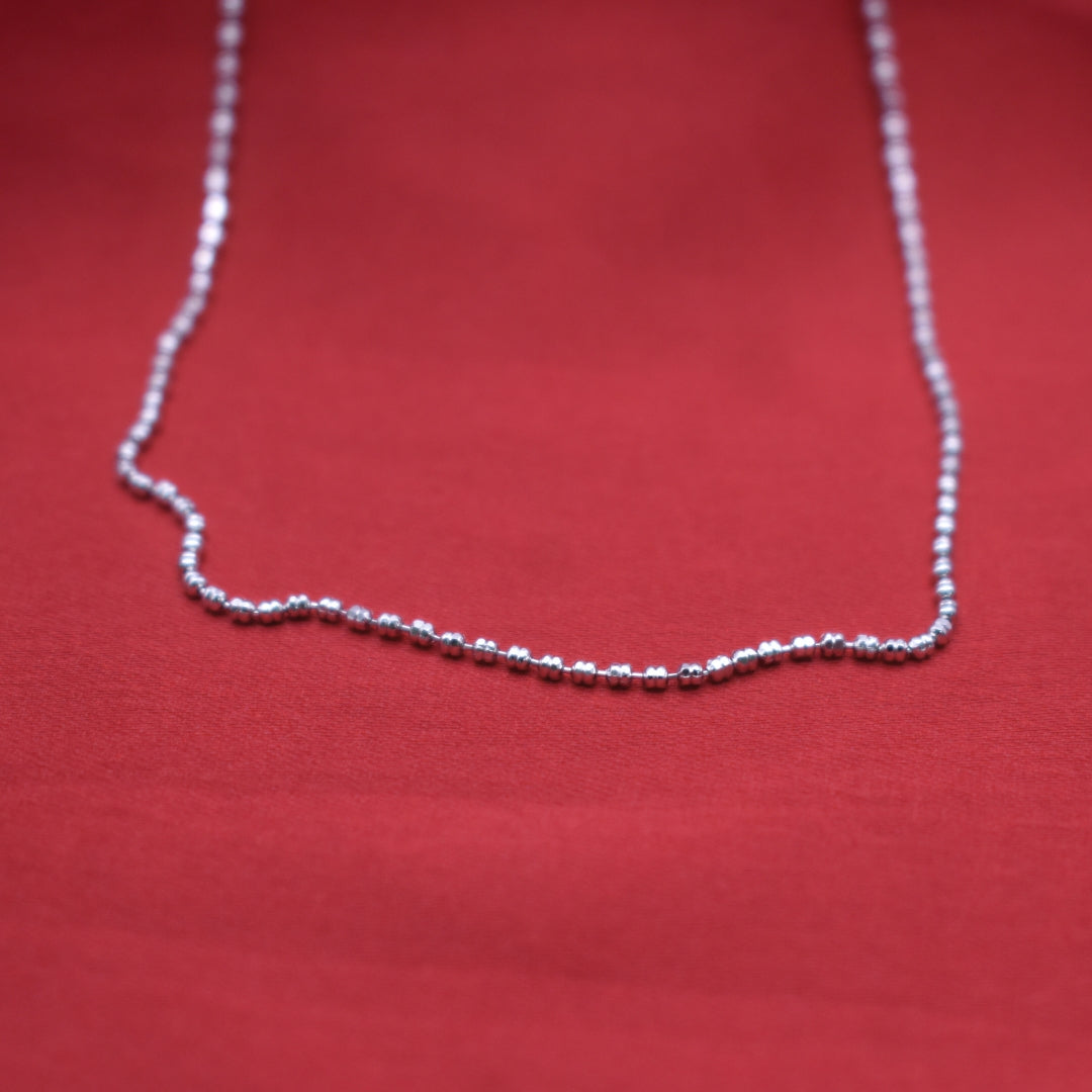 Classic Ball-Linked Silver Chain for Work