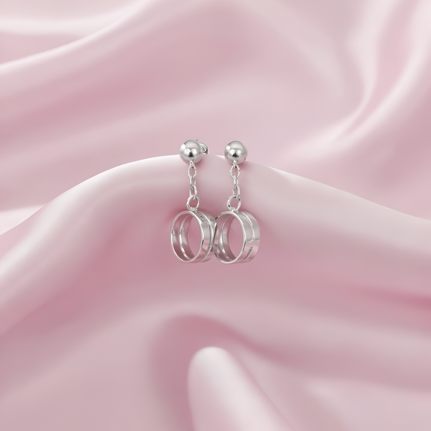 Quiet Loop Minimal Silver Earrings