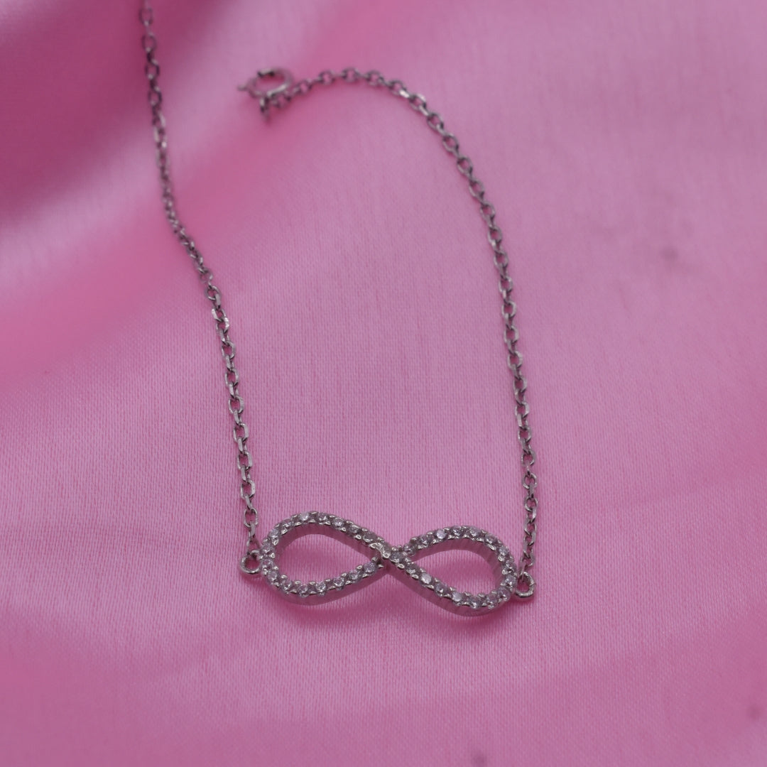 "Infinity Charm" 925 Silver Bracelet