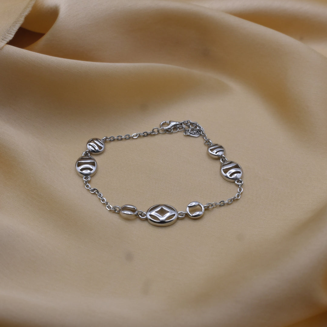 "Geometric Chic" 925 Silver Bracelet