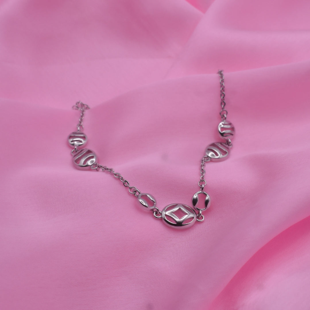 "Geometric Chic" 925 Silver Bracelet