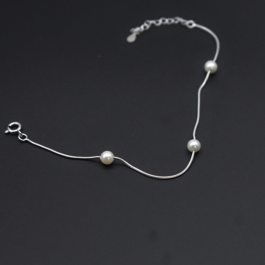 "Pearl Luster" 925 Silver Bracelet