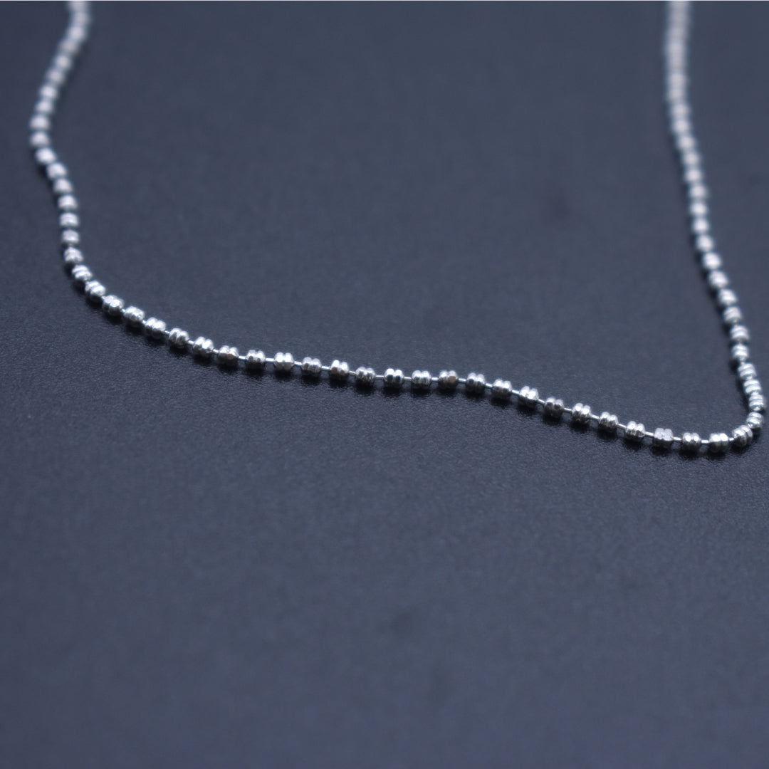 Classic Ball-Linked Silver Chain for Work