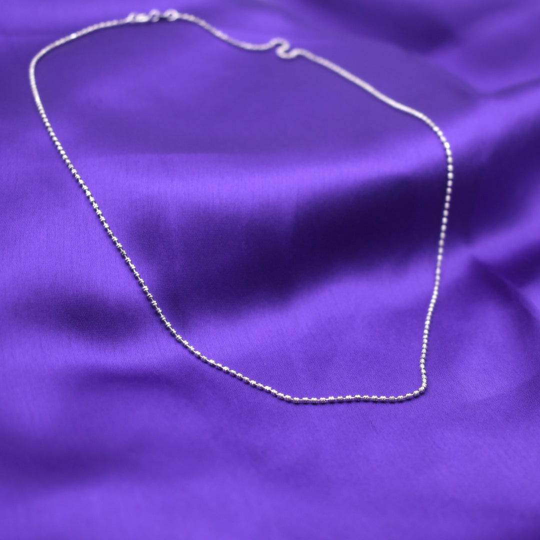 Classic Ball-Linked Silver Chain for Work