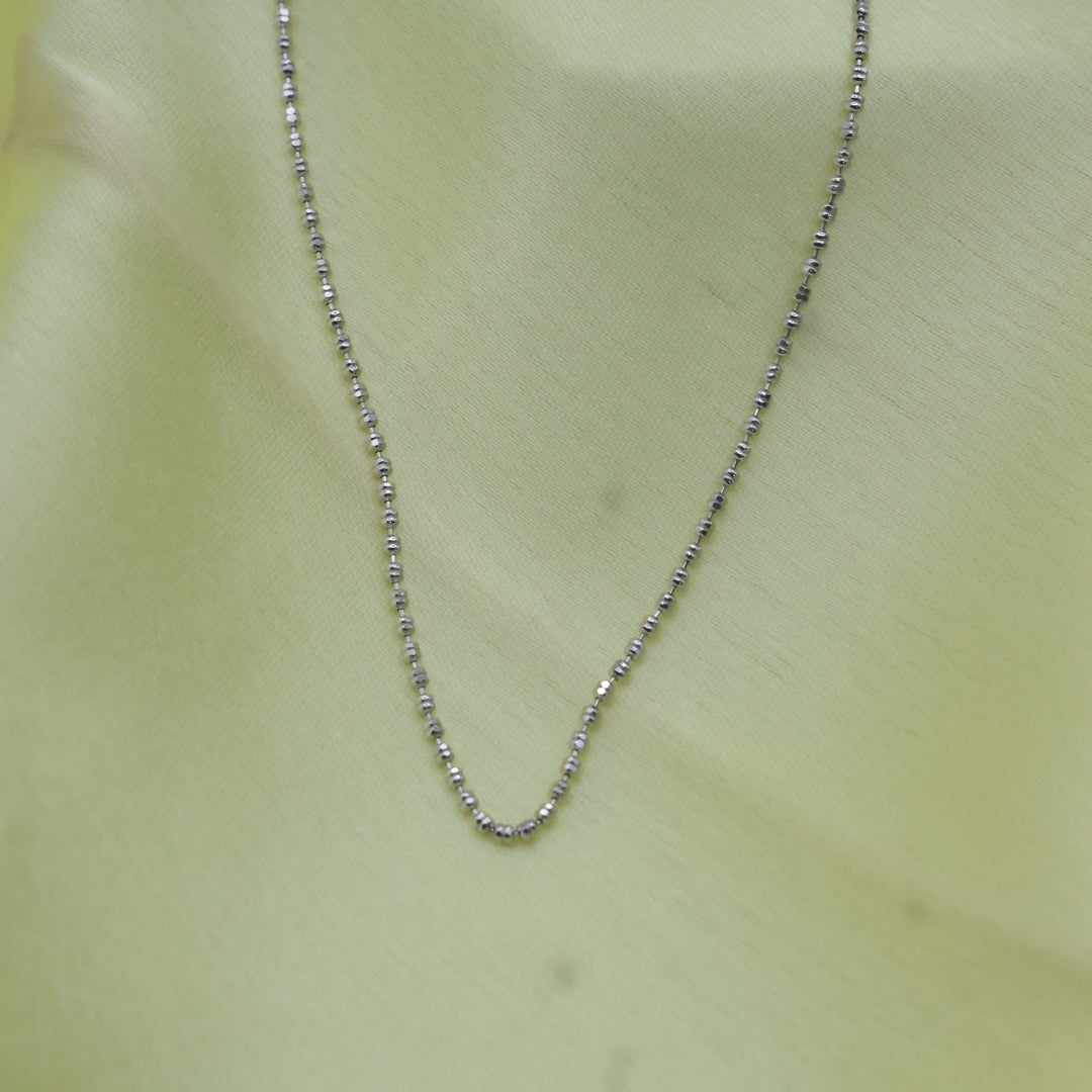 Classic Ball-Linked Silver Chain for Work
