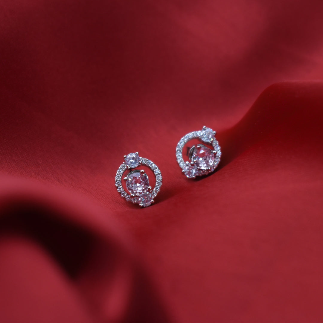 Classic Sparkling Studs - Silver Work Jewelry