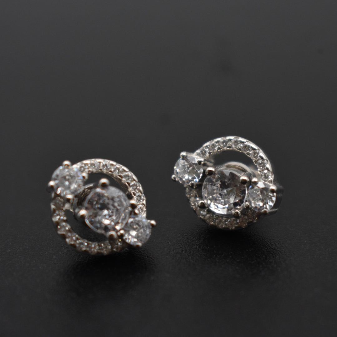 Classic Sparkling Studs - Silver Work Jewelry