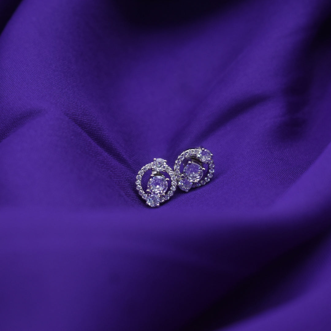 Classic Sparkling Studs - Silver Work Jewelry