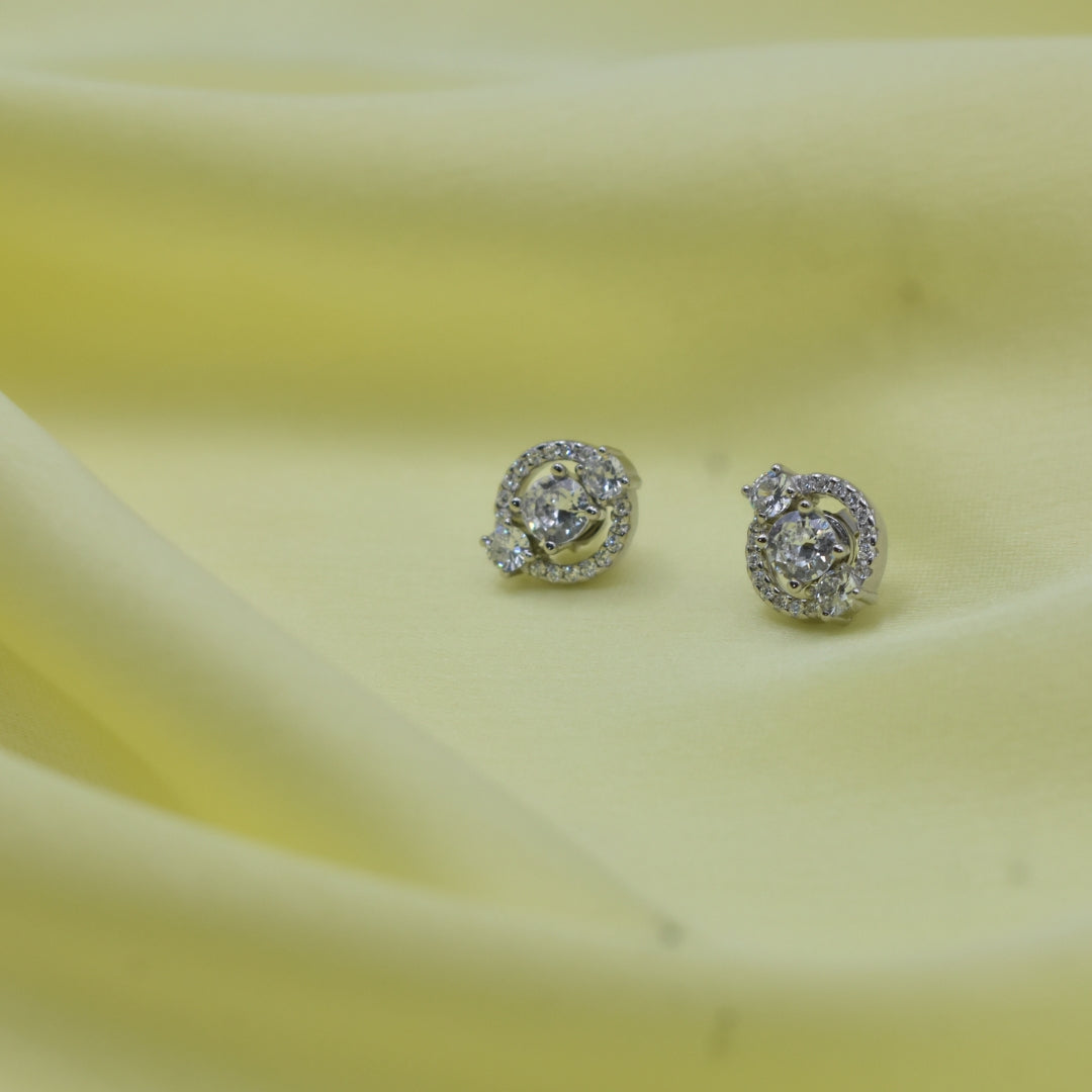 Classic Sparkling Studs - Silver Work Jewelry