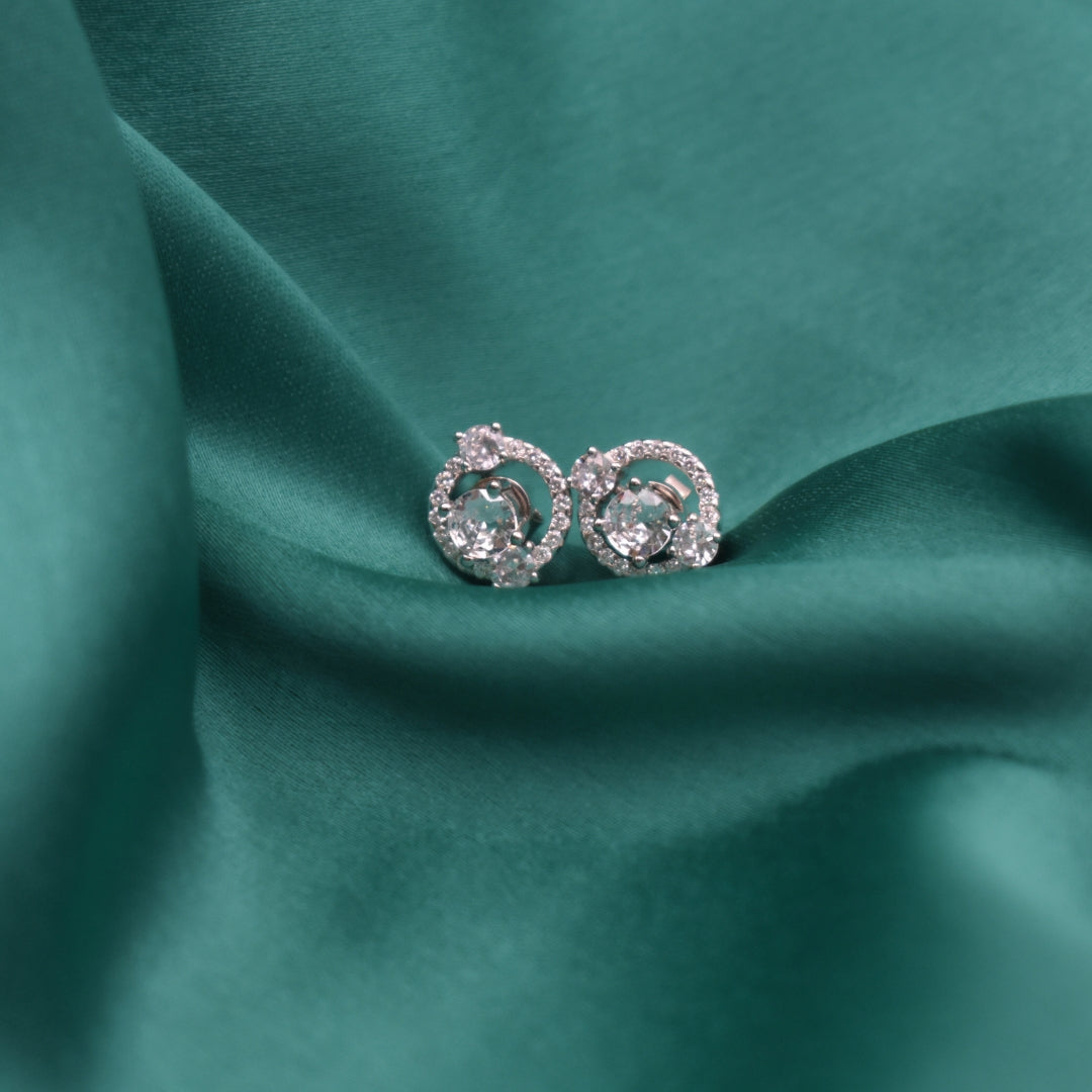 Classic Sparkling Studs - Silver Work Jewelry