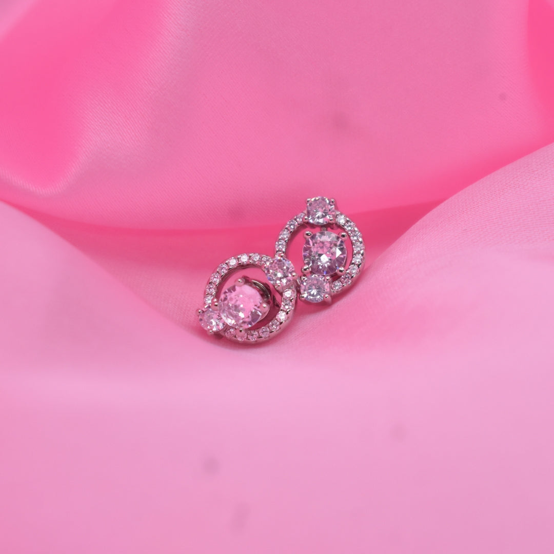 Classic Sparkling Studs - Silver Work Jewelry