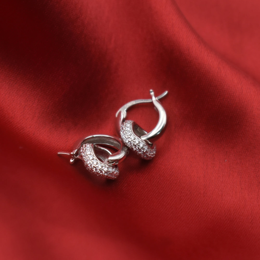 Classic Spiral Hoop Sterling Silver Earrings