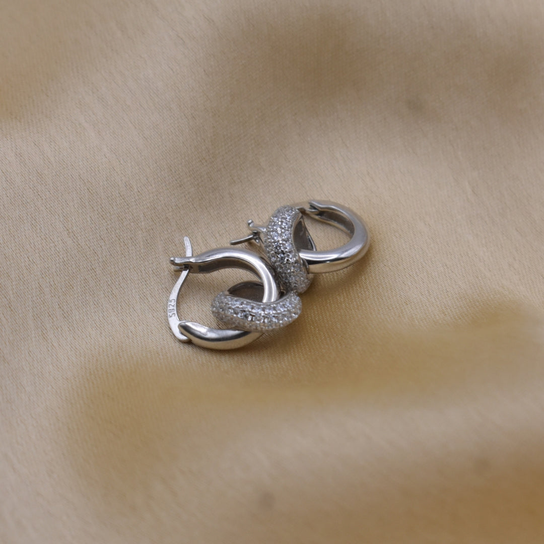 Classic Spiral Hoop Sterling Silver Earrings