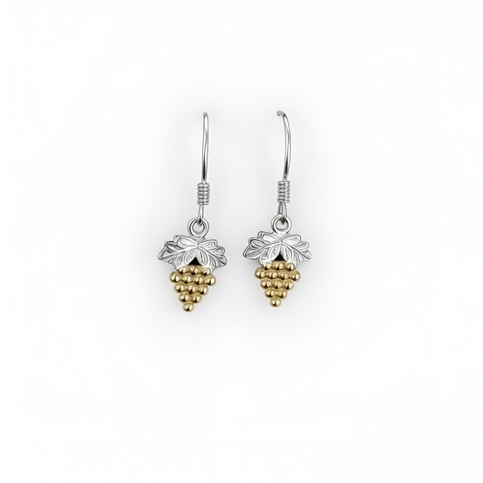 Honey Leaf Nature-Inspired Silver Earrings