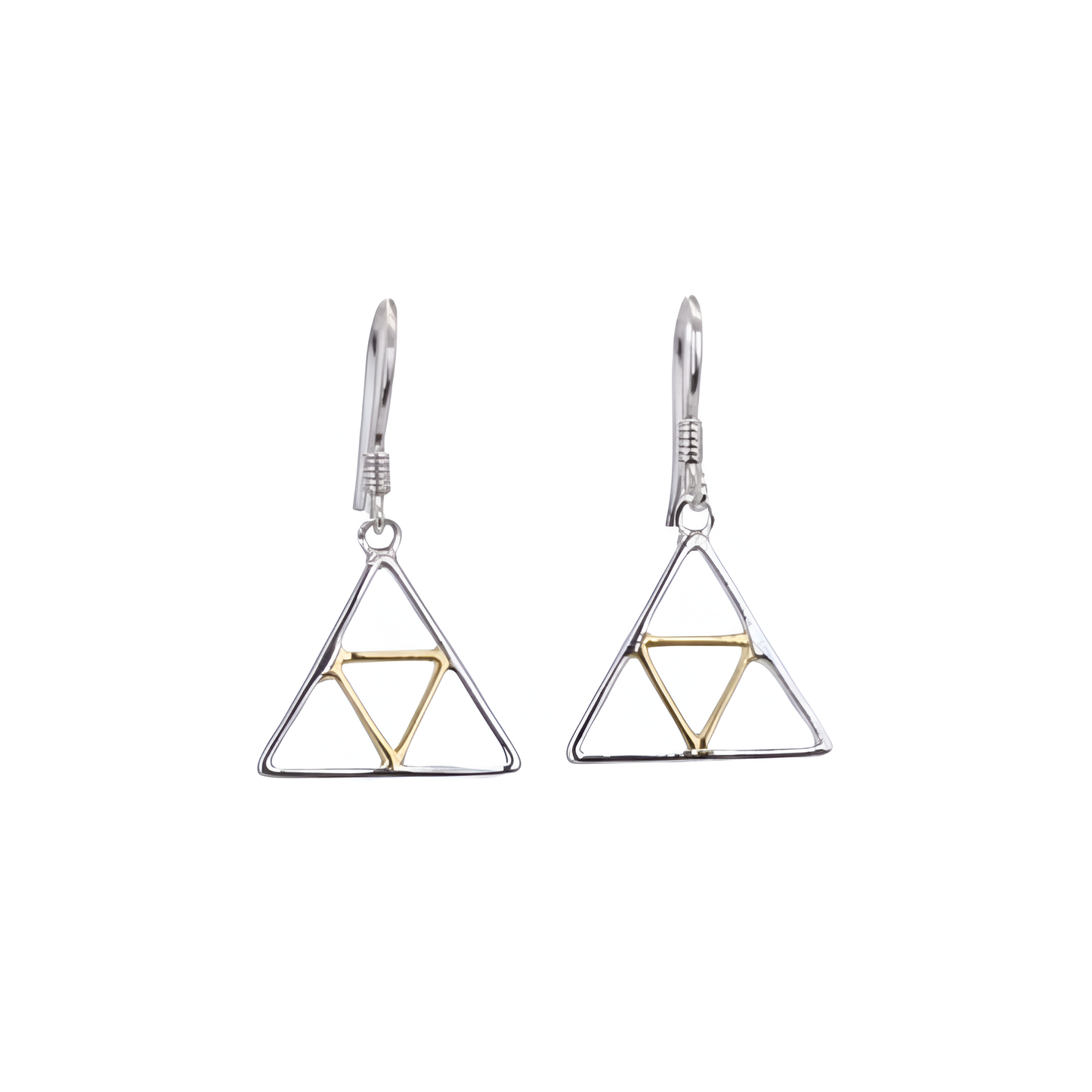 Prism Silver & Gold Drop Earrings