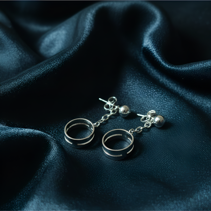 Quiet Loop Minimal Silver Earrings