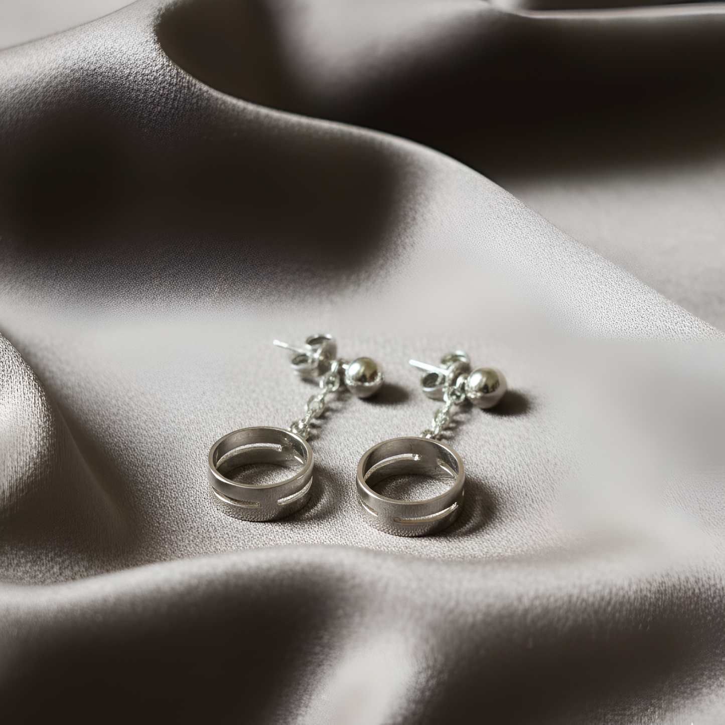 Quiet Loop Minimal Silver Earrings