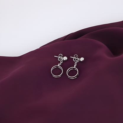 Quiet Loop Minimal Silver Earrings