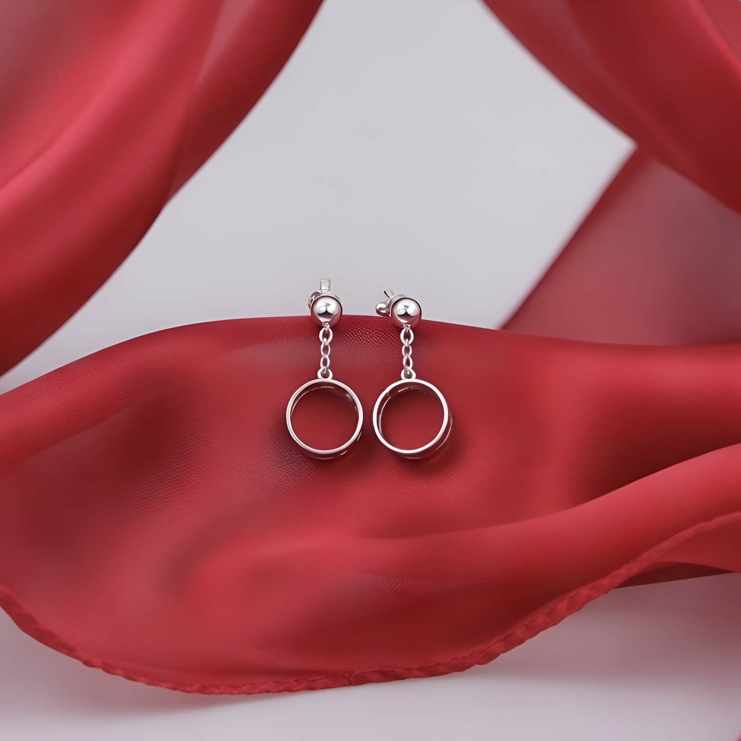 Quiet Loop Minimal Silver Earrings