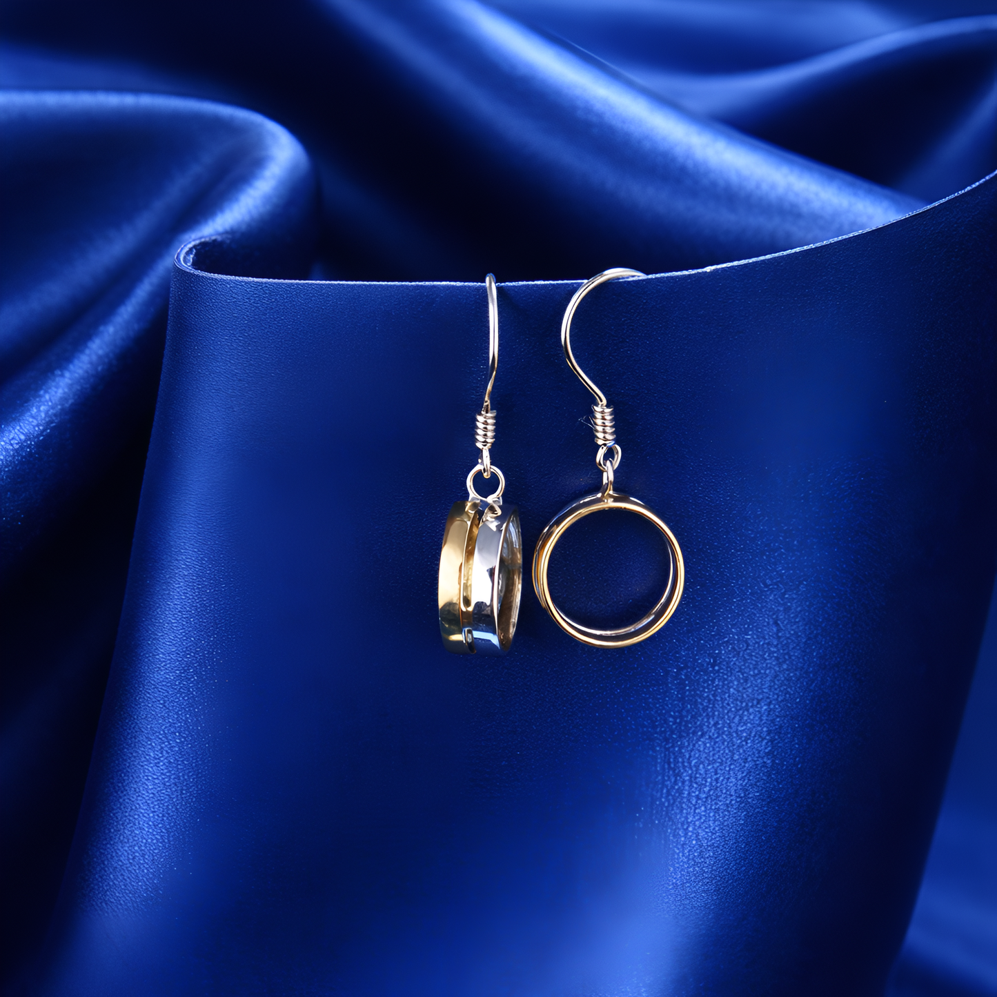 Halo Duo Elegant Silver Drop Earrings
