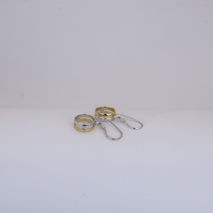 Halo Duo Elegant Silver Drop Earrings