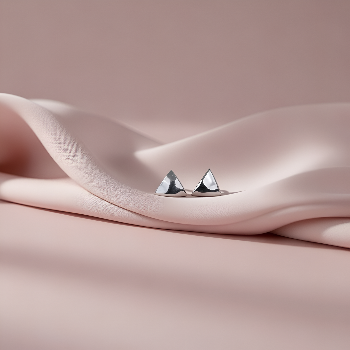 Prism Minimal Silver Stud Earrings