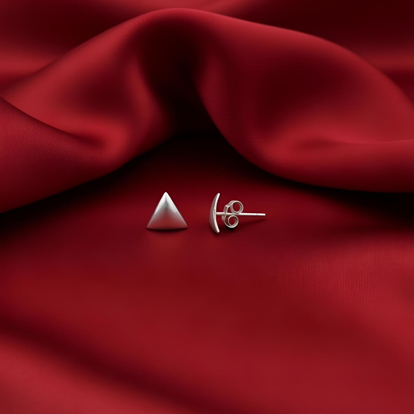 Prism Minimal Silver Stud Earrings