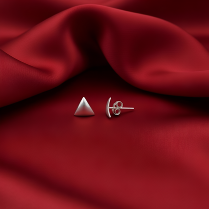 Prism Minimal Silver Stud Earrings