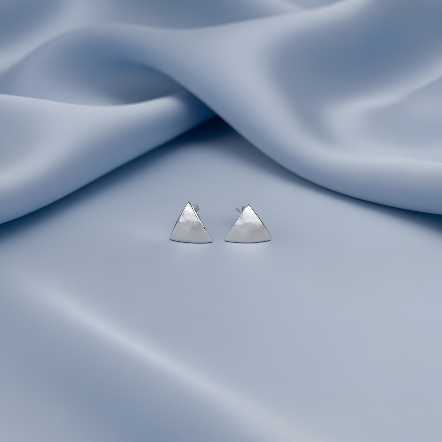 Prism Minimal Silver Stud Earrings