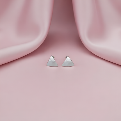 Prism Minimal Silver Stud Earrings
