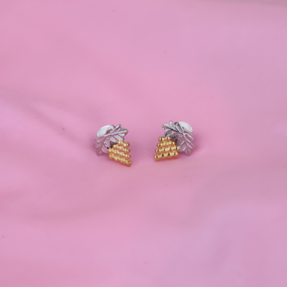 Honey Bud Minimal Silver Studs