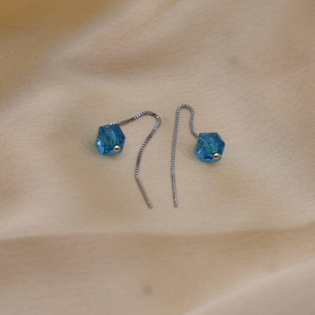 Sapphire Silver Earrings | 925 Elegant Office Jewellery