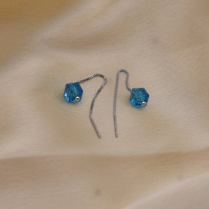 Sapphire Silver Earrings | 925 Elegant Office Jewellery
