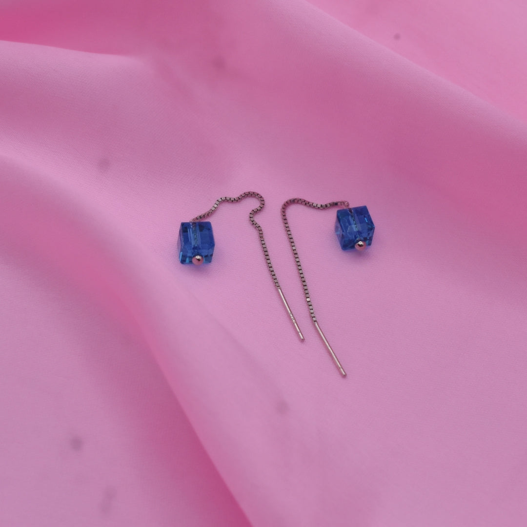 Sapphire Silver Earrings | 925 Elegant Office Jewellery