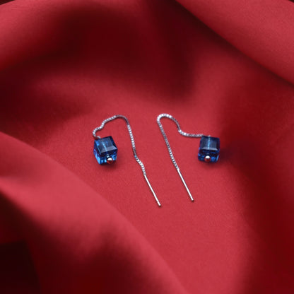 Sapphire Silver Earrings | 925 Elegant Office Jewellery