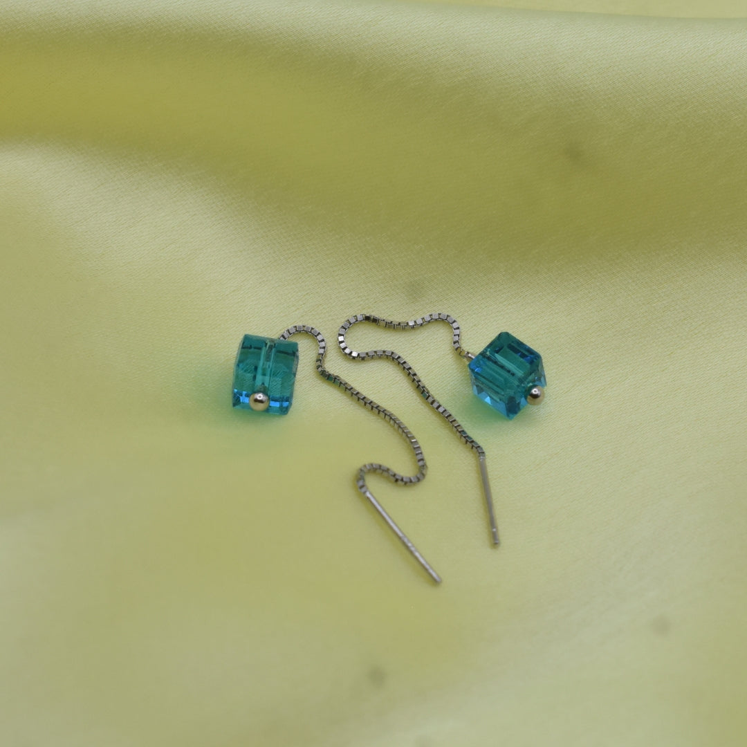 Sapphire Silver Earrings | 925 Elegant Office Jewellery