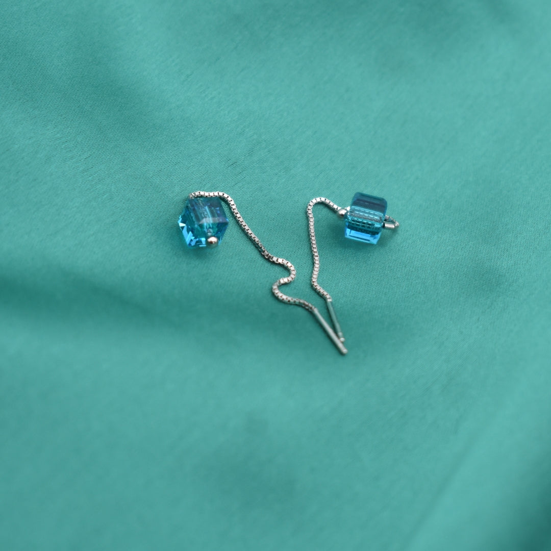 Sapphire Silver Earrings | 925 Elegant Office Jewellery