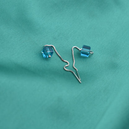 Sapphire Silver Earrings | 925 Elegant Office Jewellery