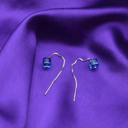 Sapphire Silver Earrings | 925 Elegant Office Jewellery