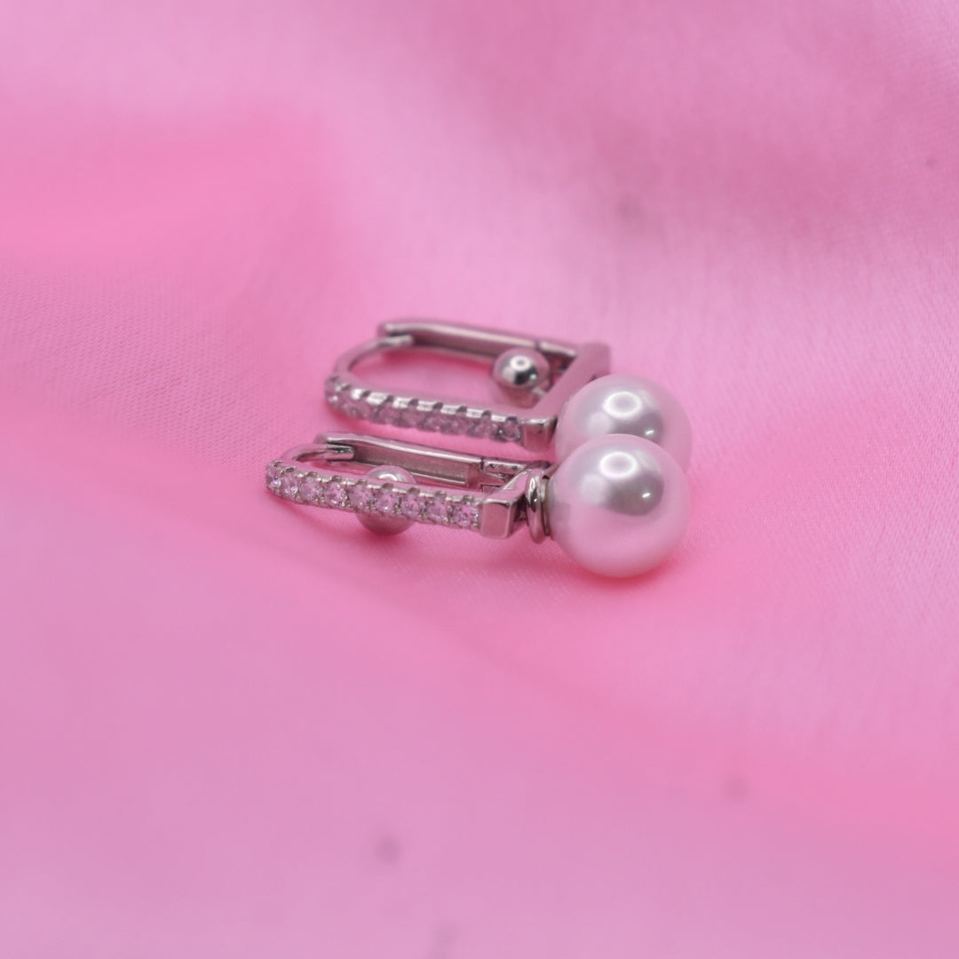 Timeless Pearl Drop Sterling Silver Earrings