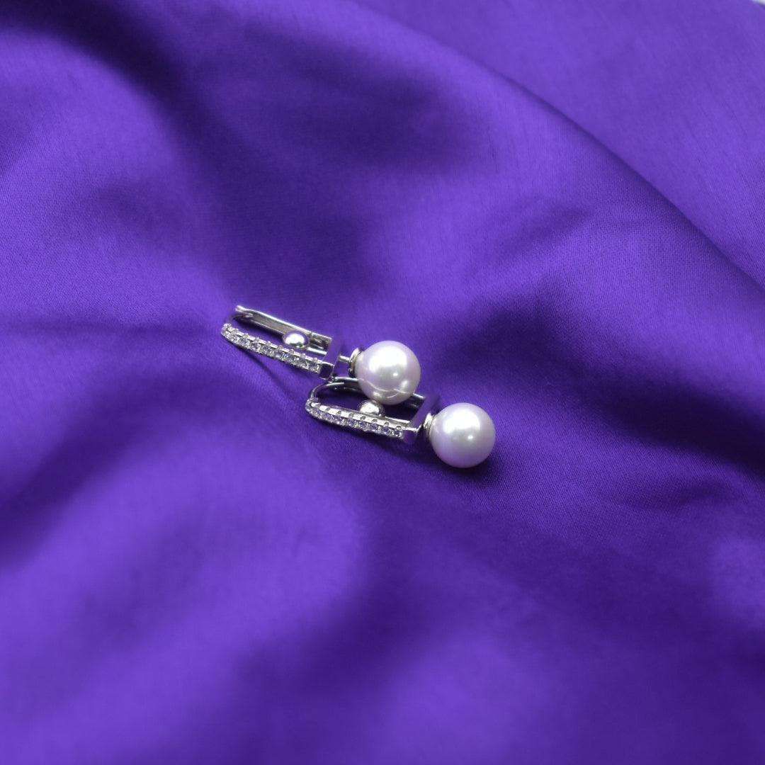 Timeless Pearl Drop Sterling Silver Earrings