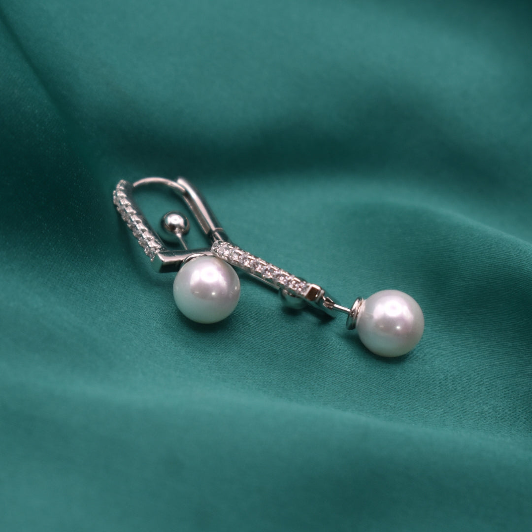 Timeless Pearl Drop Sterling Silver Earrings