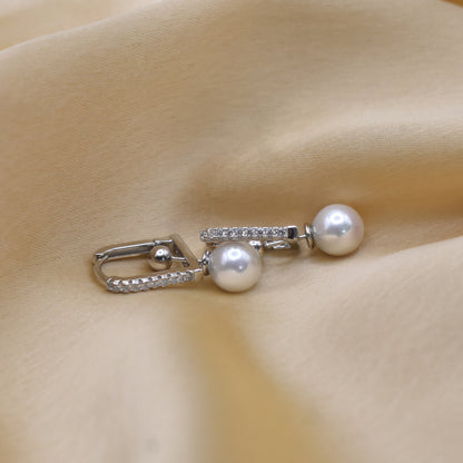 Timeless Pearl Drop Sterling Silver Earrings