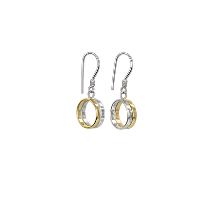 Halo Duo Elegant Silver Drop Earrings