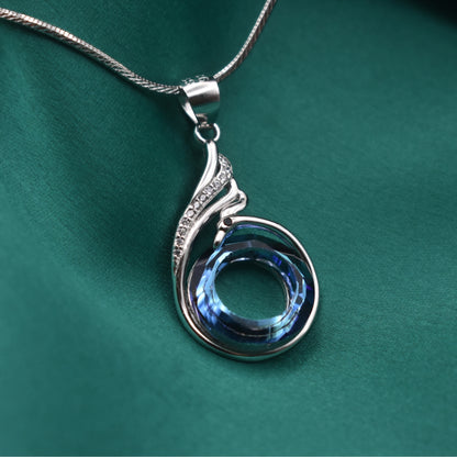 Azure Orbit Silver Pendant