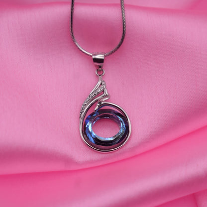 Azure Orbit Silver Pendant