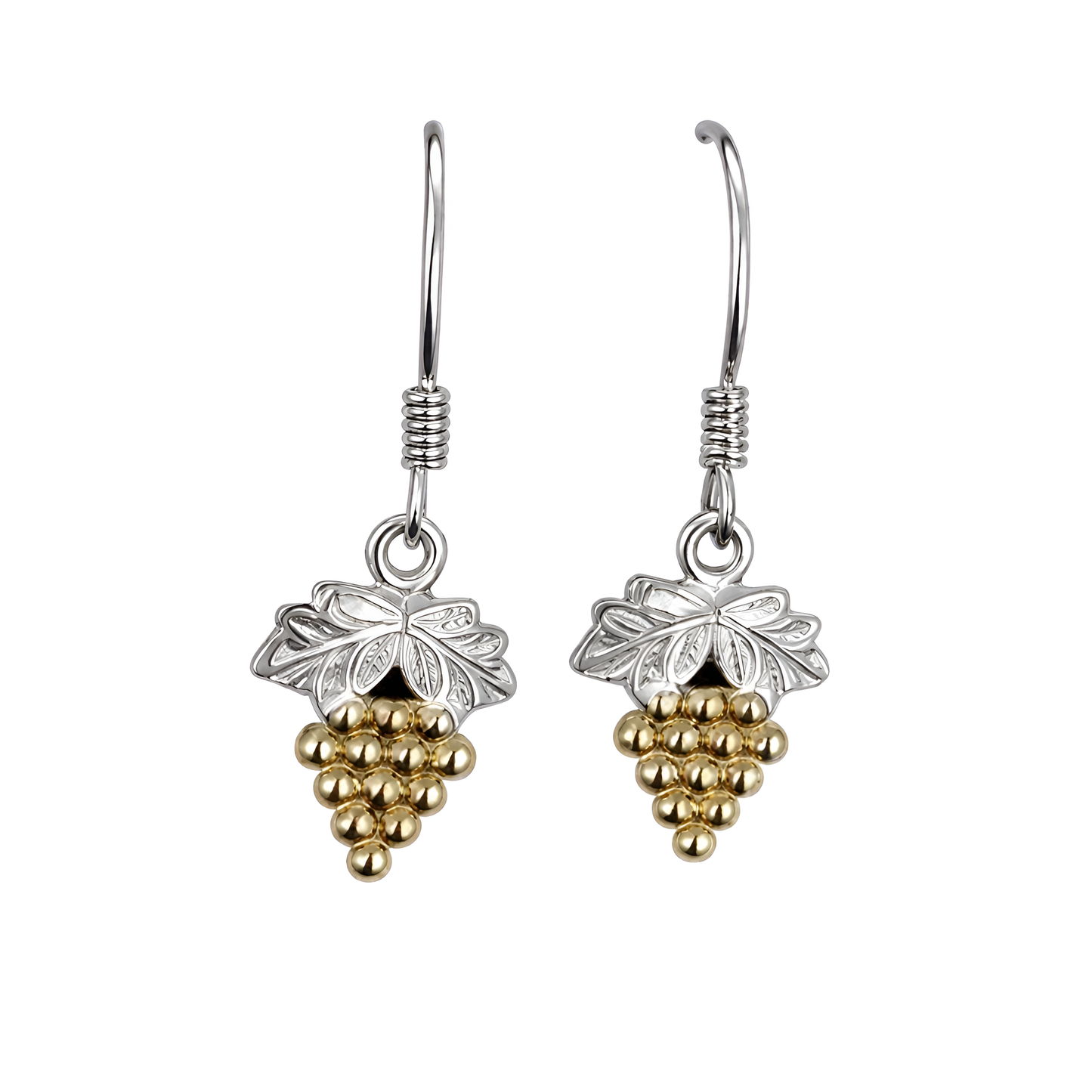Honey Leaf Nature-Inspired Silver Earrings
