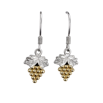 Honey Leaf Nature-Inspired Silver Earrings