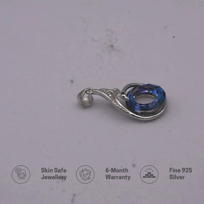 Azure Orbit Silver Pendant